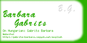 barbara gabrits business card